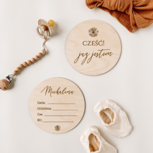 Dwustronna metryczka urodzeniowa „Flower”