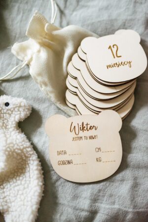 Plakietki do zdjęć – wzór 4 (misie)